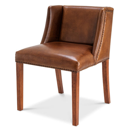 Scaun dining St. James, piele tutun