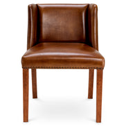 Scaun dining St. James, piele tutun
