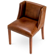 Scaun dining St. James, piele tutun