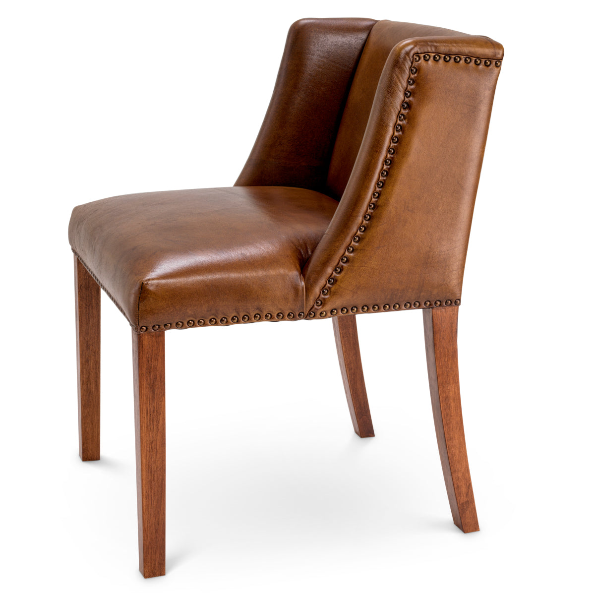 Scaun dining St. James, piele tutun