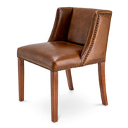 Scaun dining St. James, piele tutun