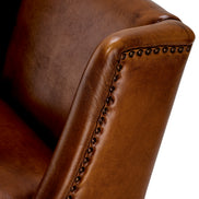 Scaun dining St. James, piele tutun