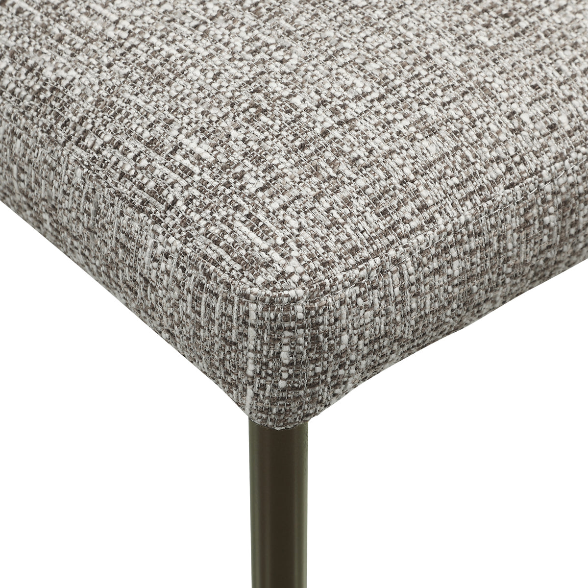 Scaun dining Stacker, tweed pământiu, ignifug (set de 2)