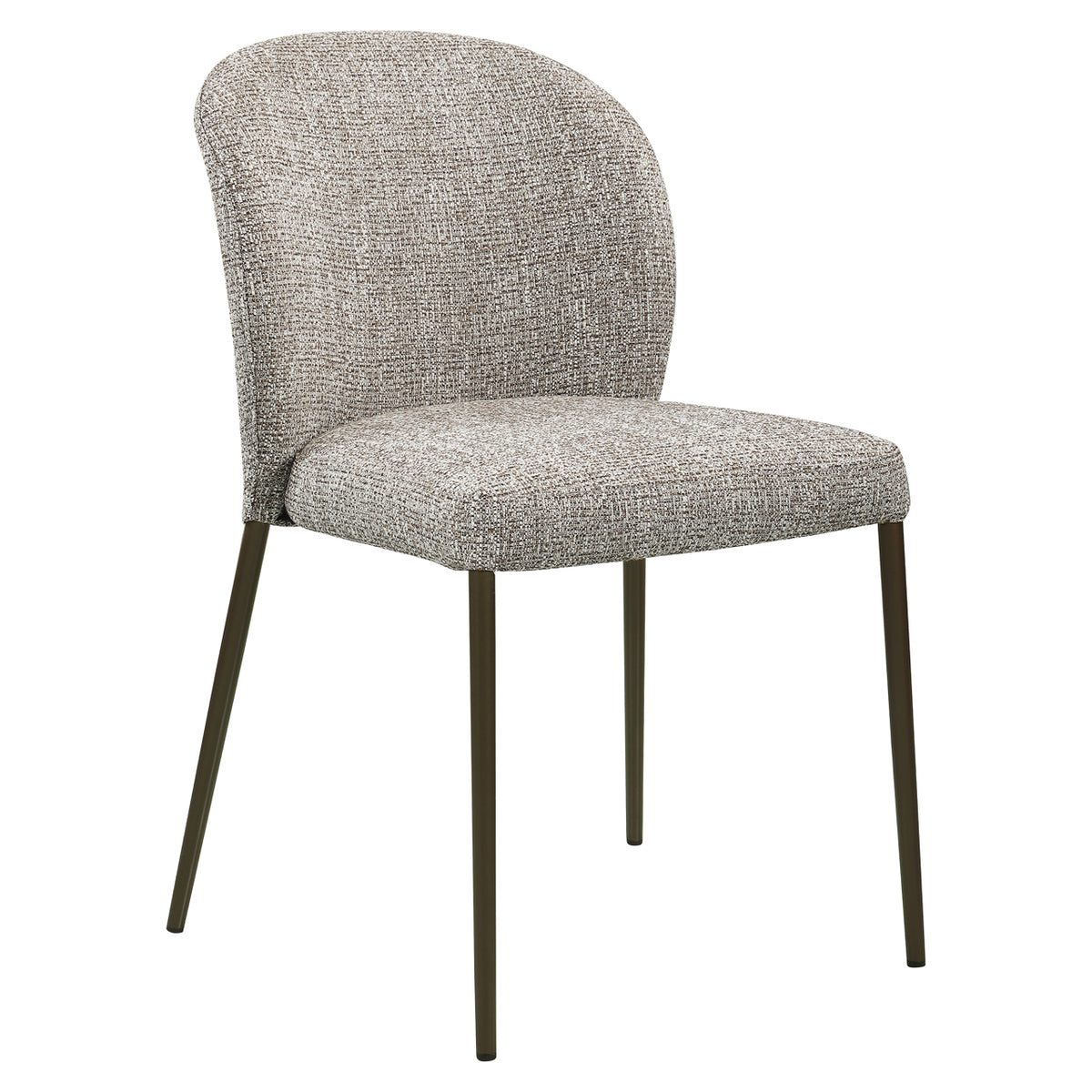 Scaun dining Stacker, tweed pământiu, ignifug (set de 2)