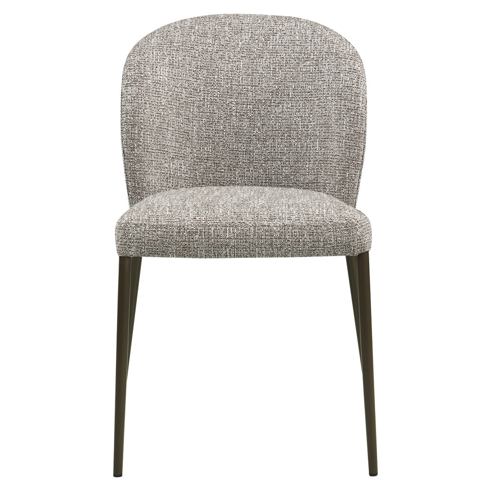 Scaun dining Stacker, tweed pământiu, ignifug (set de 2)