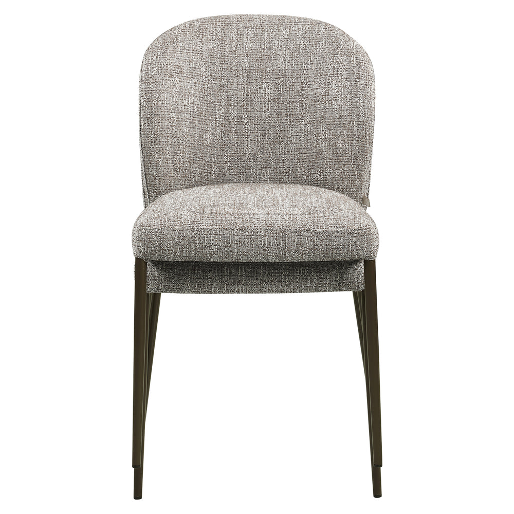 Scaun dining Stacker, tweed pământiu, ignifug (set de 2)