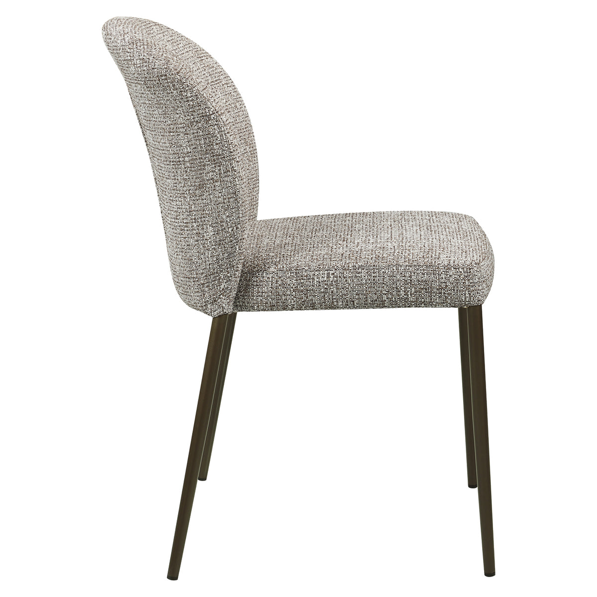 Scaun dining Stacker, tweed pământiu, ignifug (set de 2)
