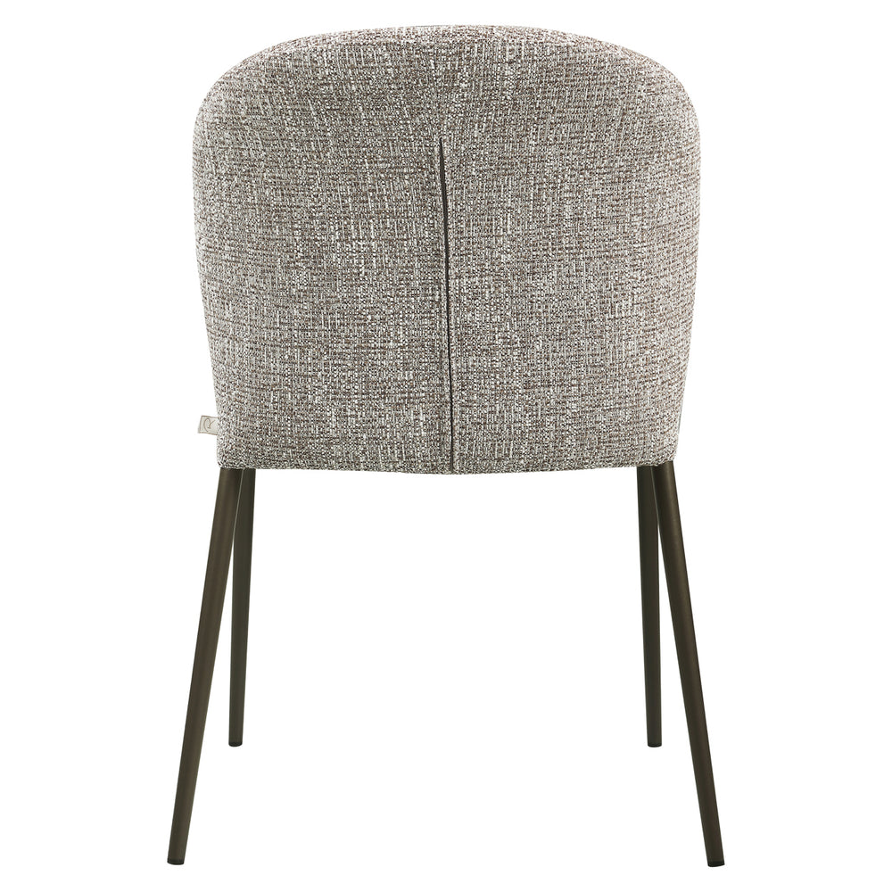 Scaun dining Stacker, tweed pământiu, ignifug (set de 2)