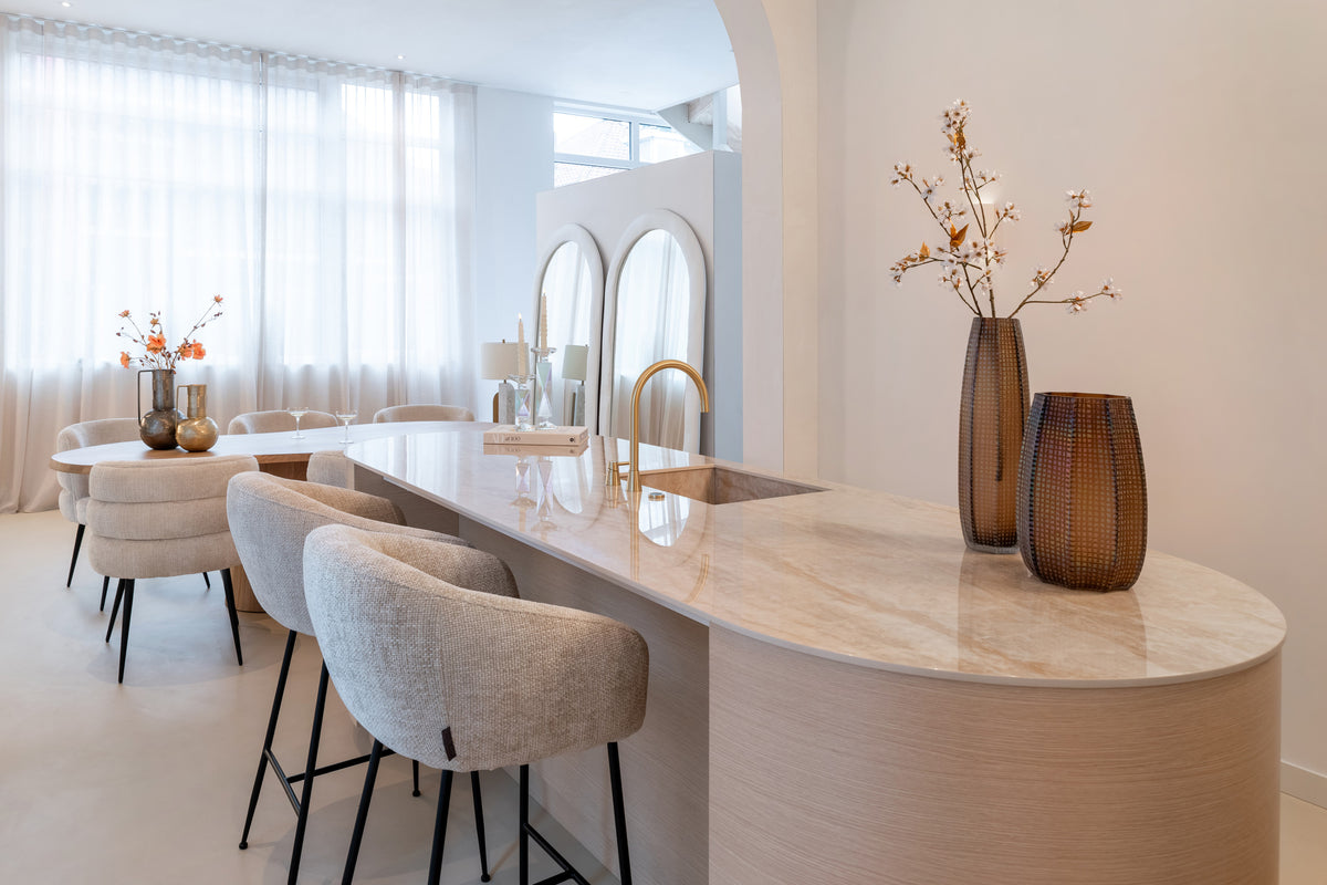 Scaun dining Stella, niagara bej, ignifug – ambient