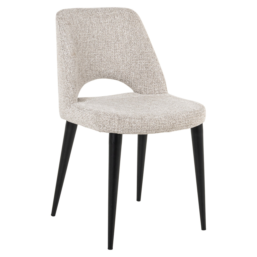 Scaun dining Tabitha, fancy natural, ignifug (set de 2) – desen tehnic cu dimensiuni