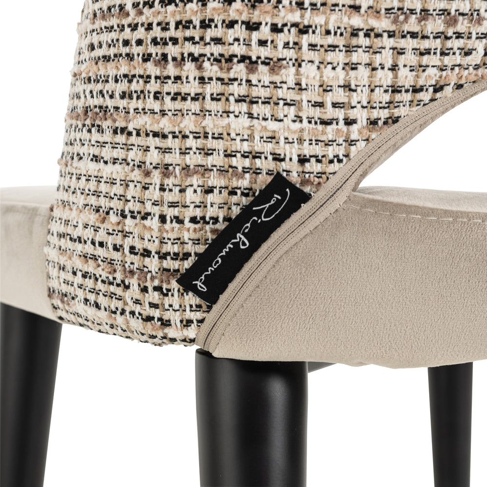 Scaun dining Tabitha, trendy nature, ignifug (set de 2)
