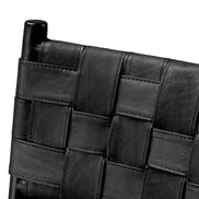 Scaun dining Tiberio, piele neagră, negru clasic