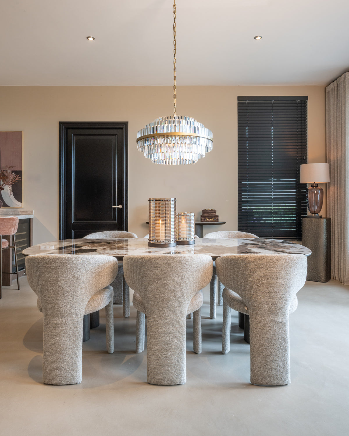 Scaun dining Viola, linear natural – ambient