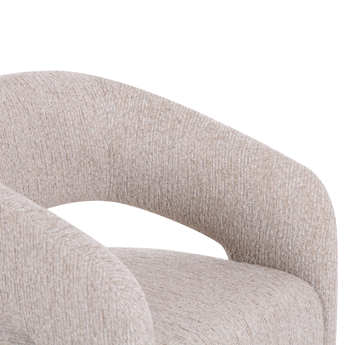 Scaun dining Vixen, natural linear, cu roți