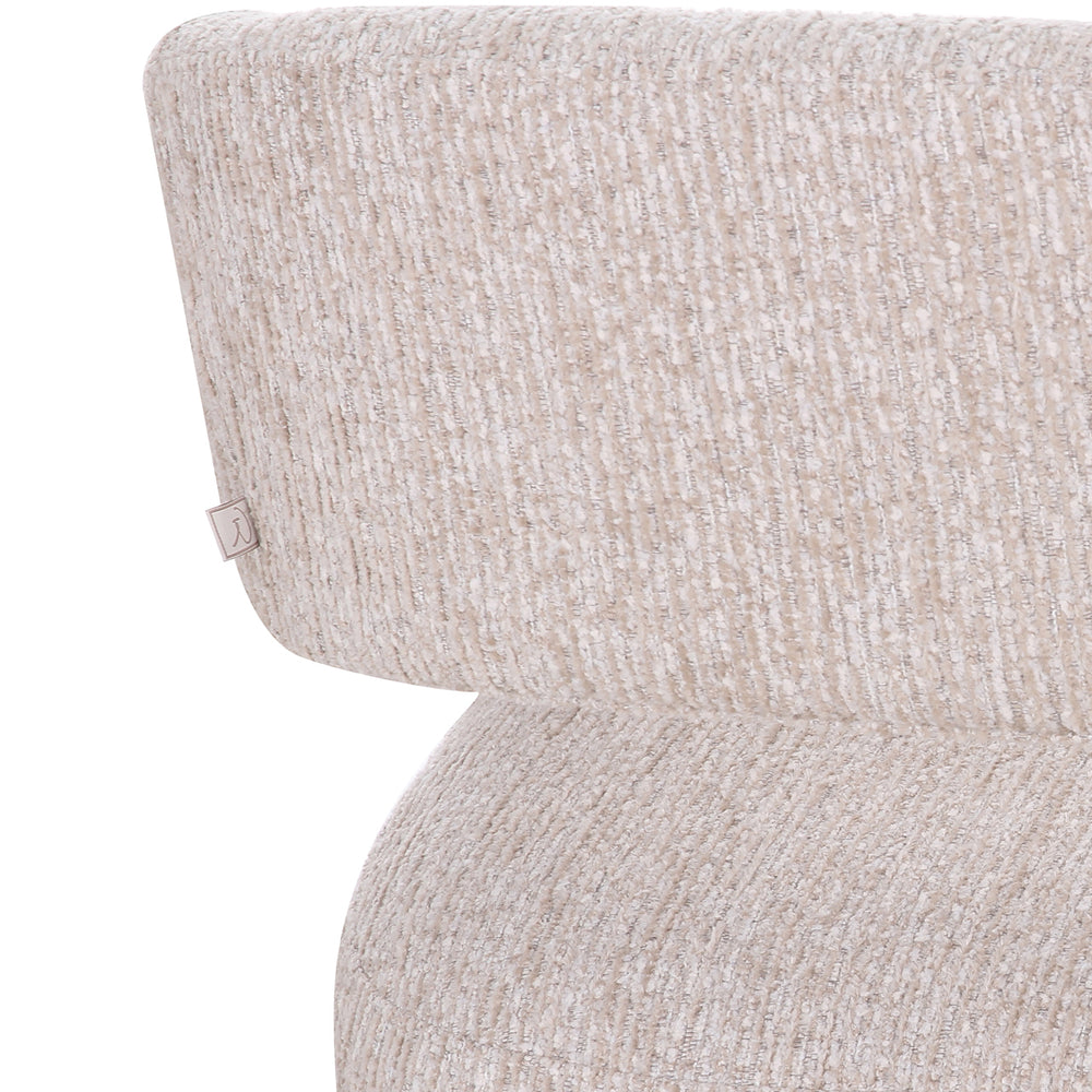 Scaun dining Vixen, natural linear, cu roți