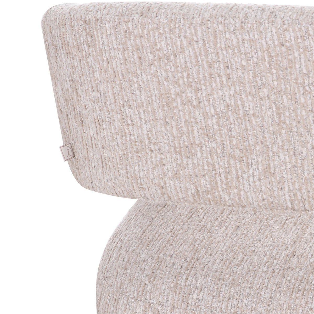 Scaun dining Vixen, natural linear, cu roți