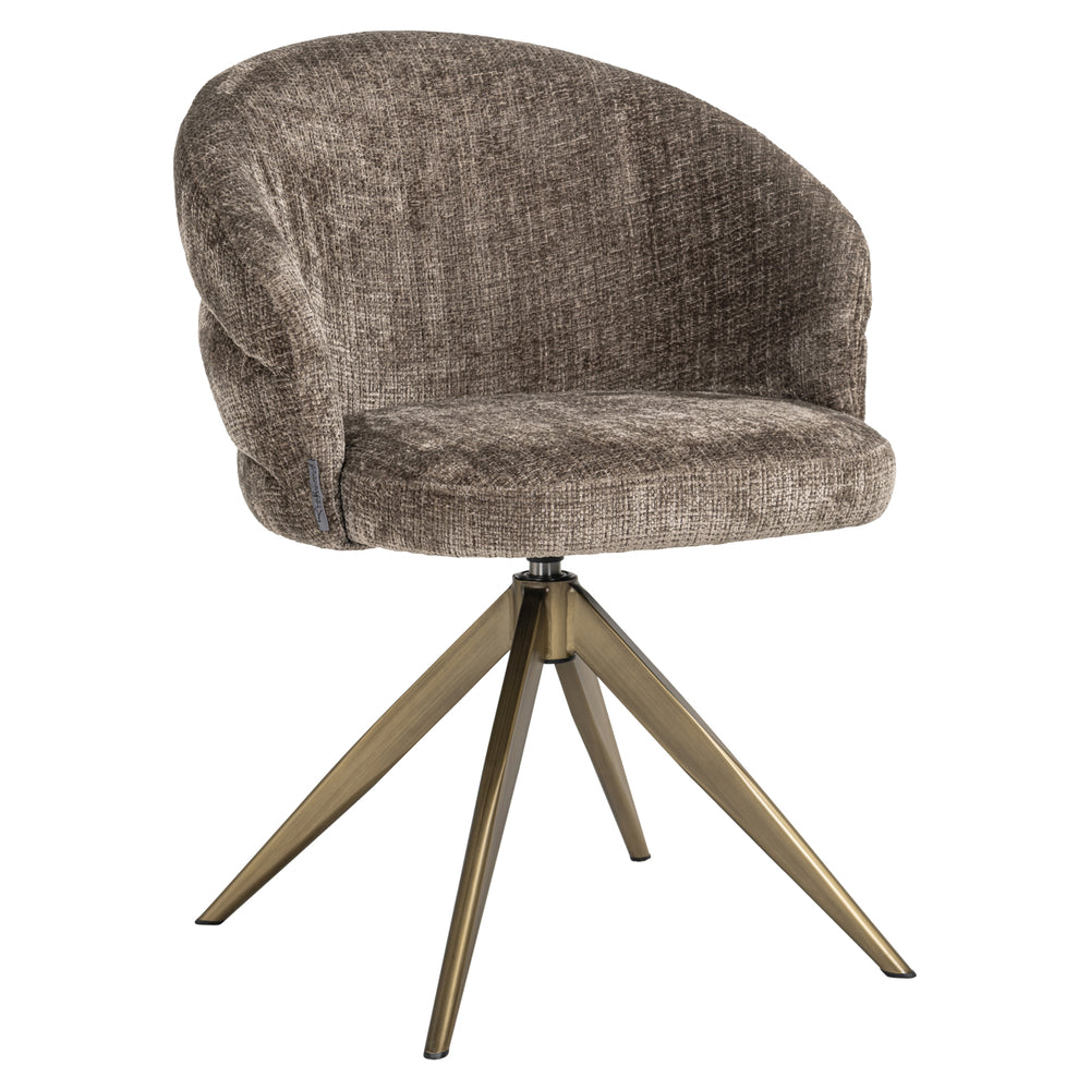 Scaun dining Zendaya, niagara stone, rotativ