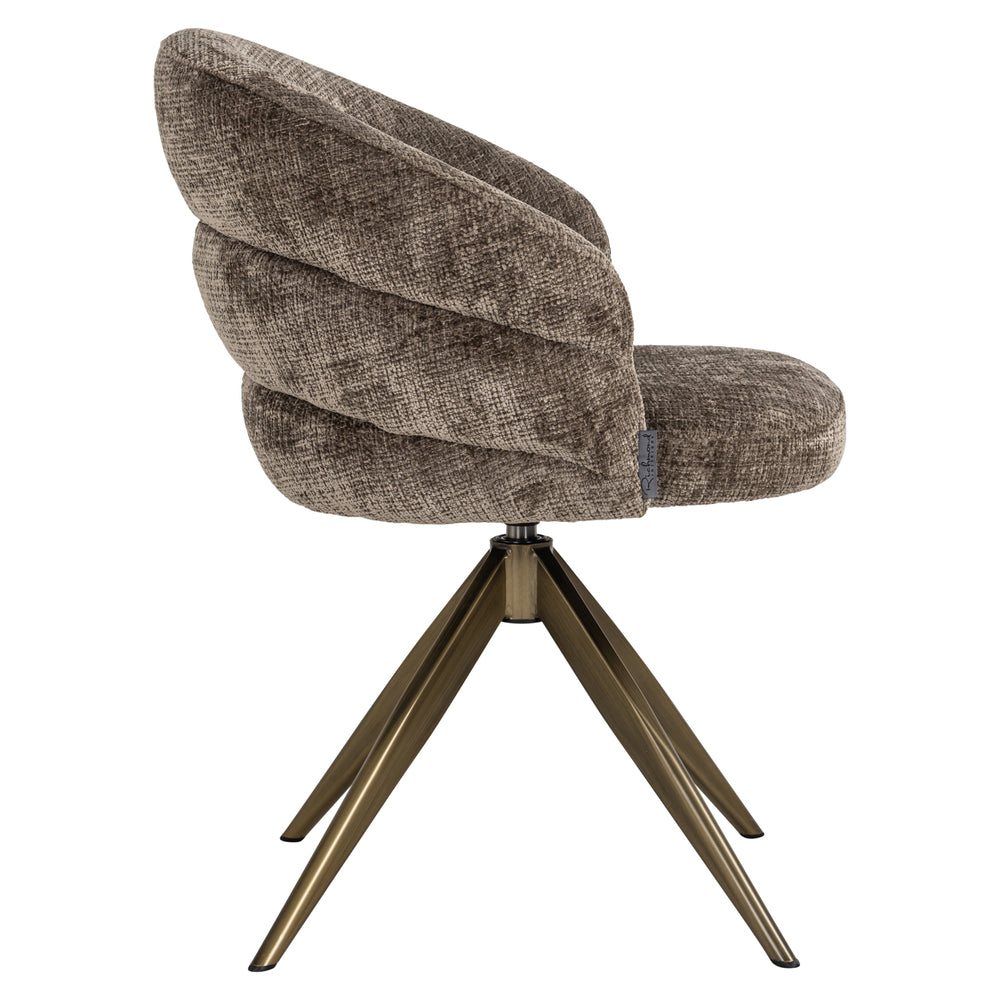 Scaun dining Zendaya, niagara stone, rotativ