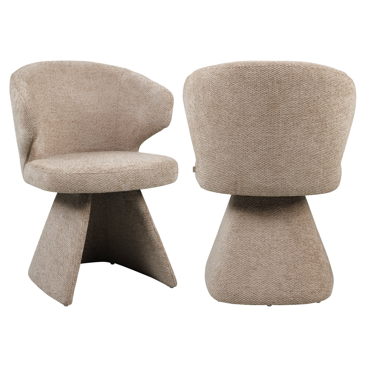 Scaun dining Zenith, mocca boldweave