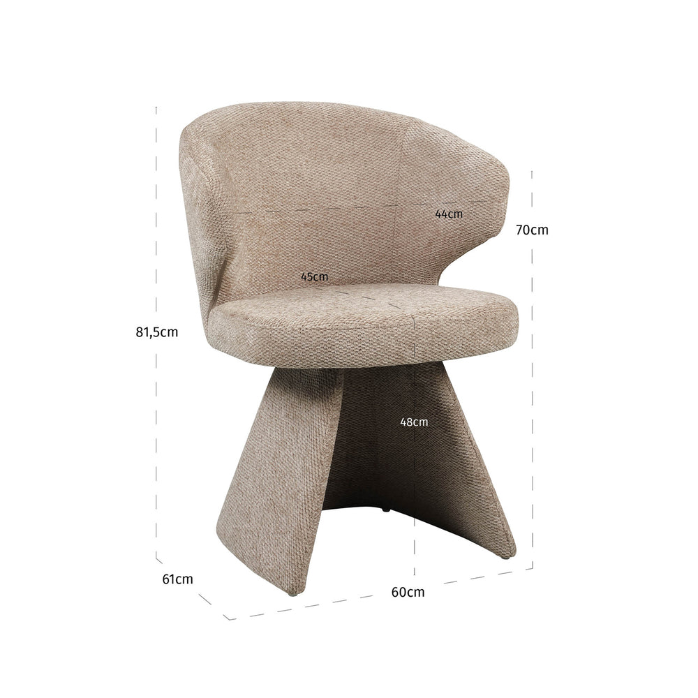 Scaun dining Zenith, mocca boldweave