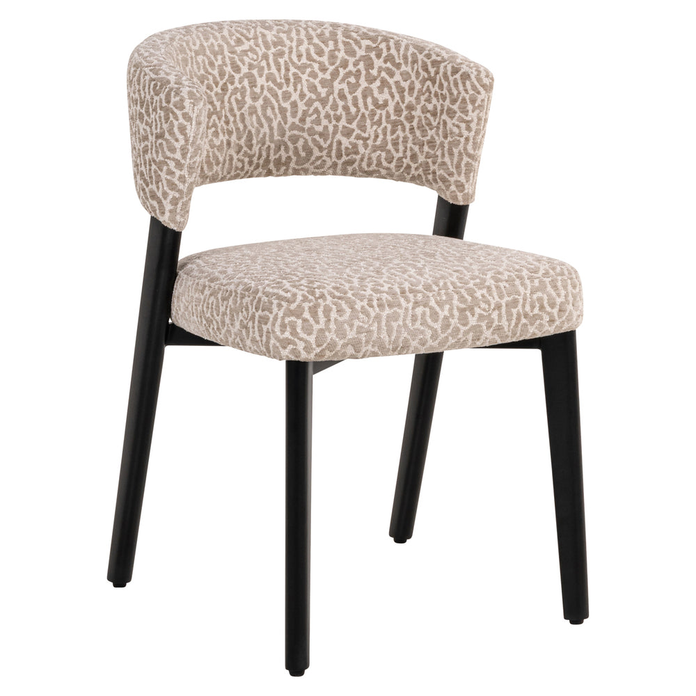 Scaun dining Zeno, leopard bej