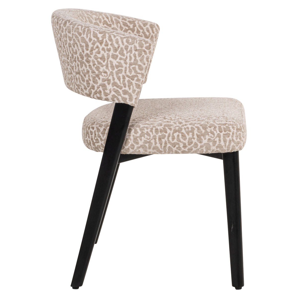 Scaun dining Zeno, leopard bej