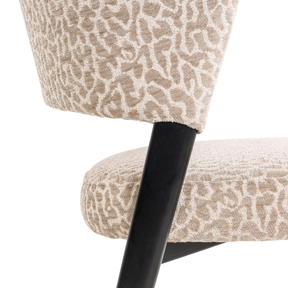 Scaun dining Zeno, leopard bej