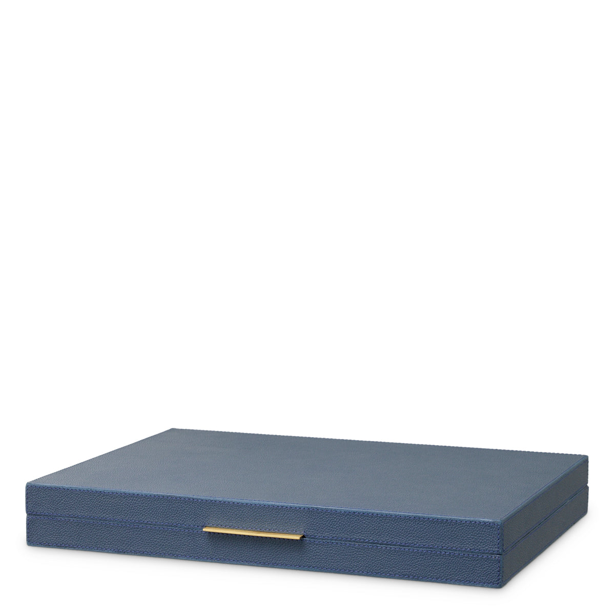 Set cadou Backgammon South Shore, piele albastră, piele întoarsă portocalie