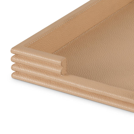 Set de birou Elvane, piele camel, set de 3