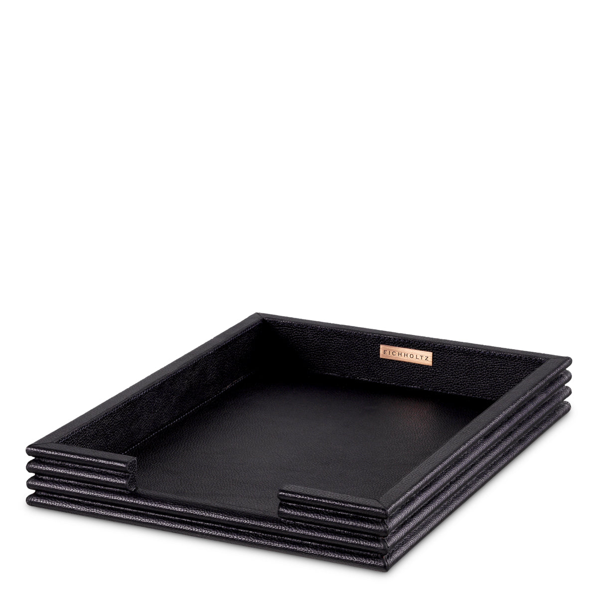Set de birou Elvane, piele neagră, set de 3