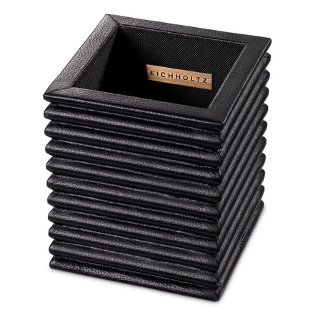 Set de birou Elvane, piele neagră, set de 3
