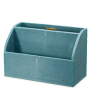 Set de birou Scaleo, shagreen artificial albastru, set de 3