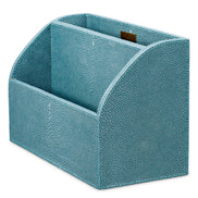 Set de birou Scaleo, shagreen artificial albastru, set de 3