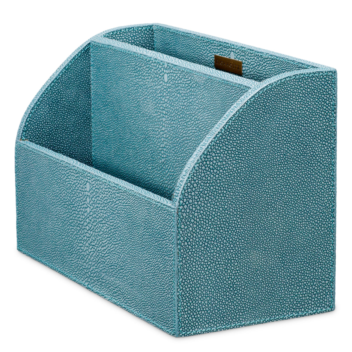 Set de birou Scaleo, shagreen artificial albastru, set de 3