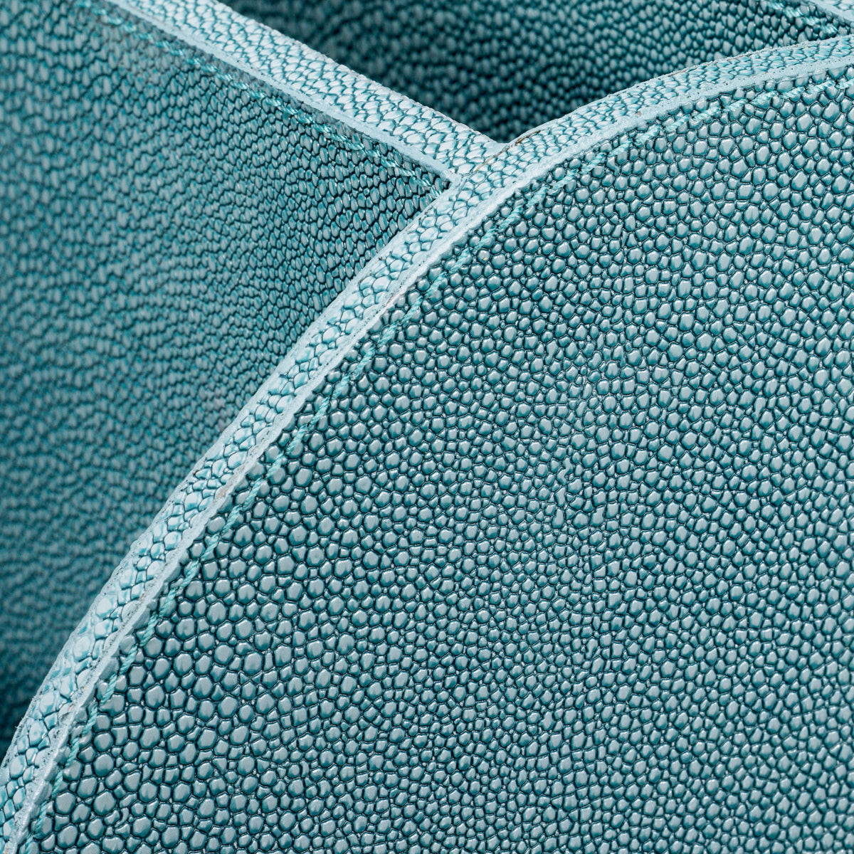 Set de birou Scaleo, shagreen artificial albastru, set de 3