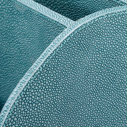 Set de birou Scaleo, shagreen artificial albastru, set de 3