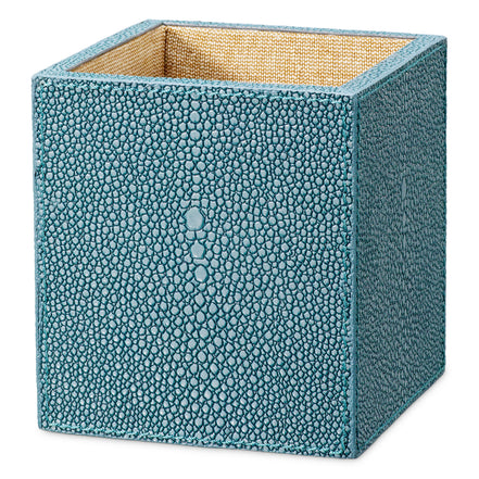 Set de birou Scaleo, shagreen artificial albastru, set de 3