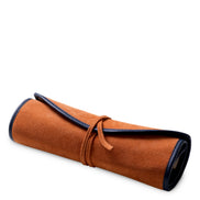 Set de călătorie Backgammon Monte Lago, piele albastră, piele întoarsă portocalie