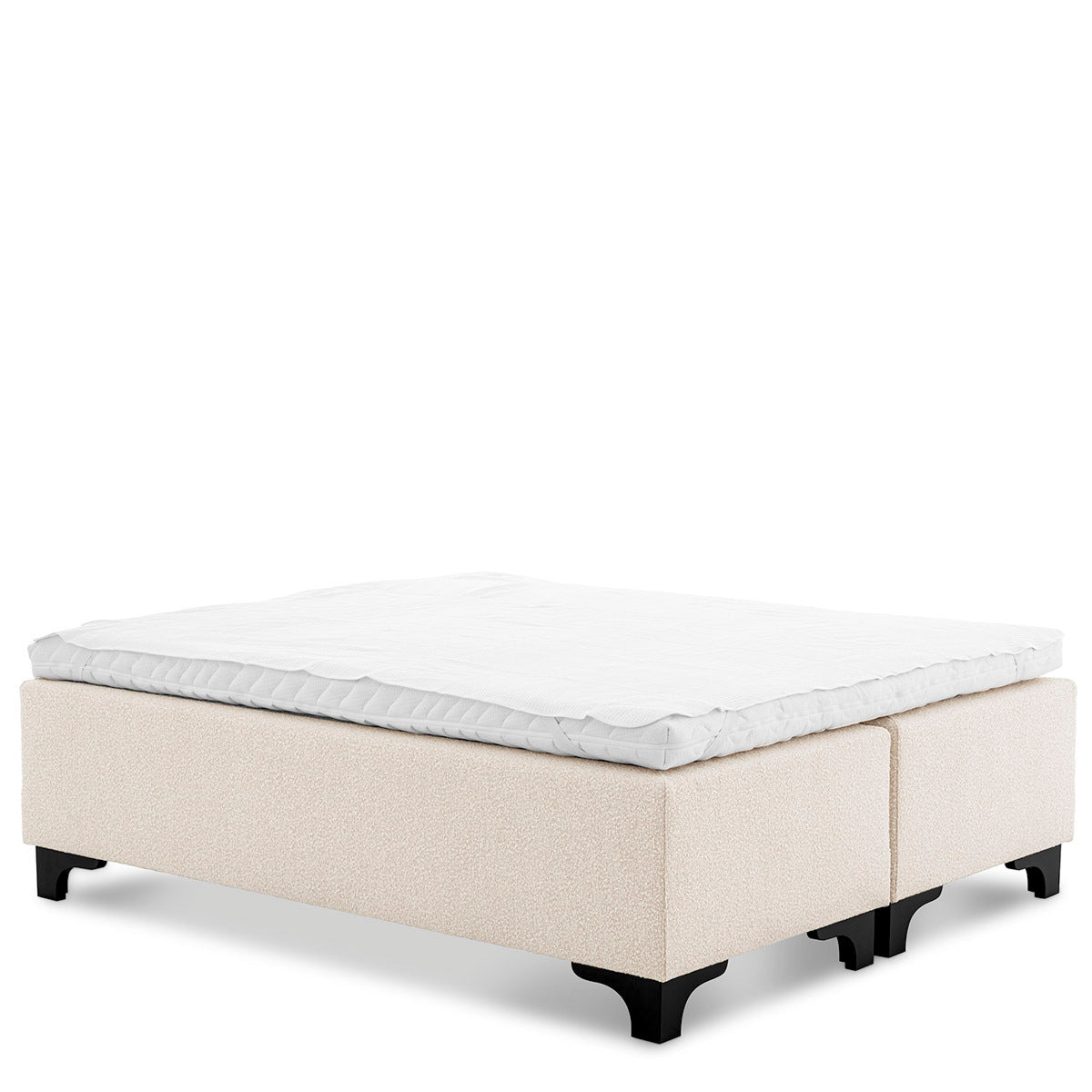 Set de pat Mavone, bouclé crem, 180 x 210 cm
