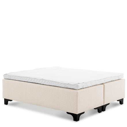 Set de pat Mavone, bouclé crem, 180 x 210 cm