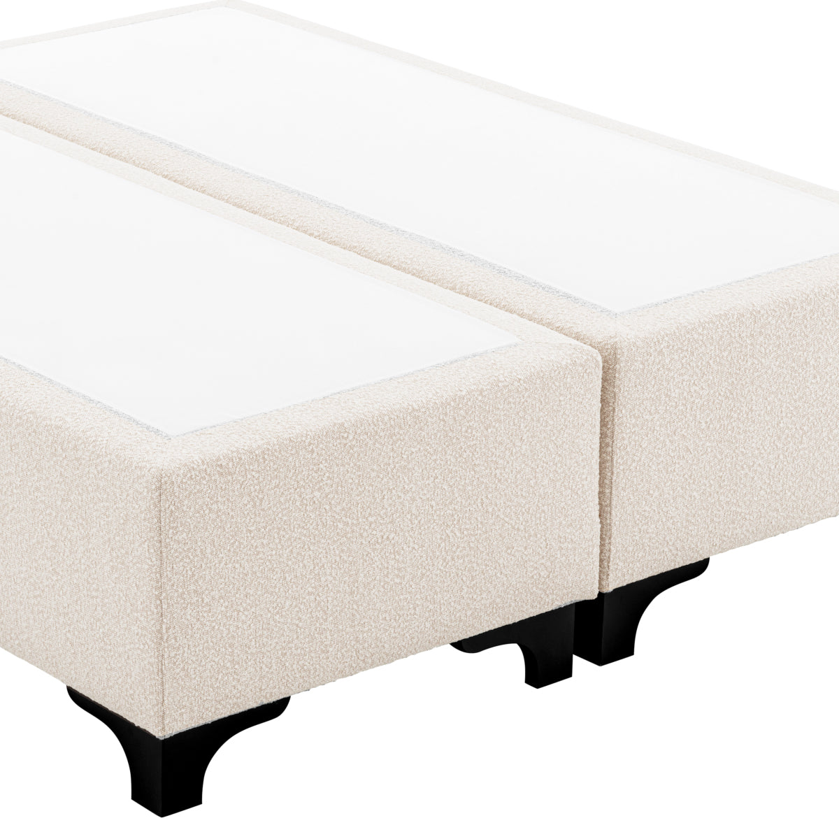 Set de pat Mavone, bouclé crem, 180 x 210 cm