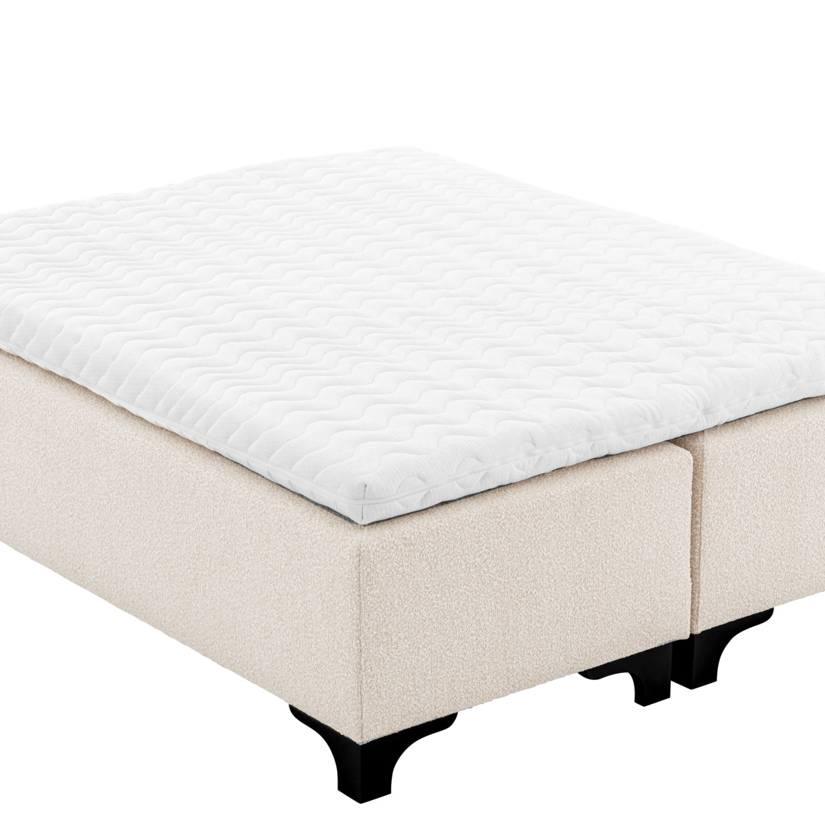 Set de pat Mavone, bouclé crem, 180 x 210 cm