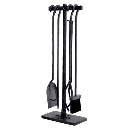 Set ustensile pentru șemineu, finisaj zinc, set de 4