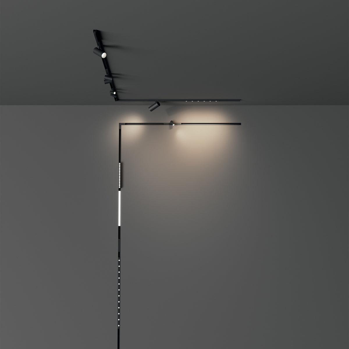 Șină aparentă Stick 1 m, negru – ambient