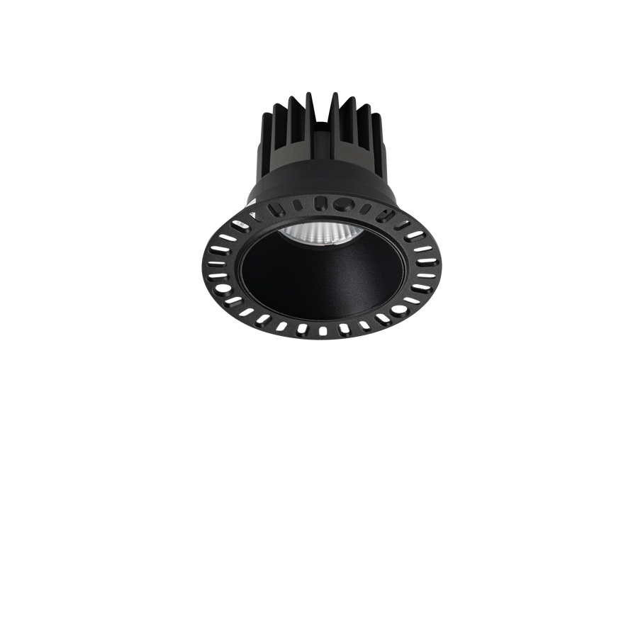 Spot încastrat Game rotund fără ramă 11W 3000K, negru
