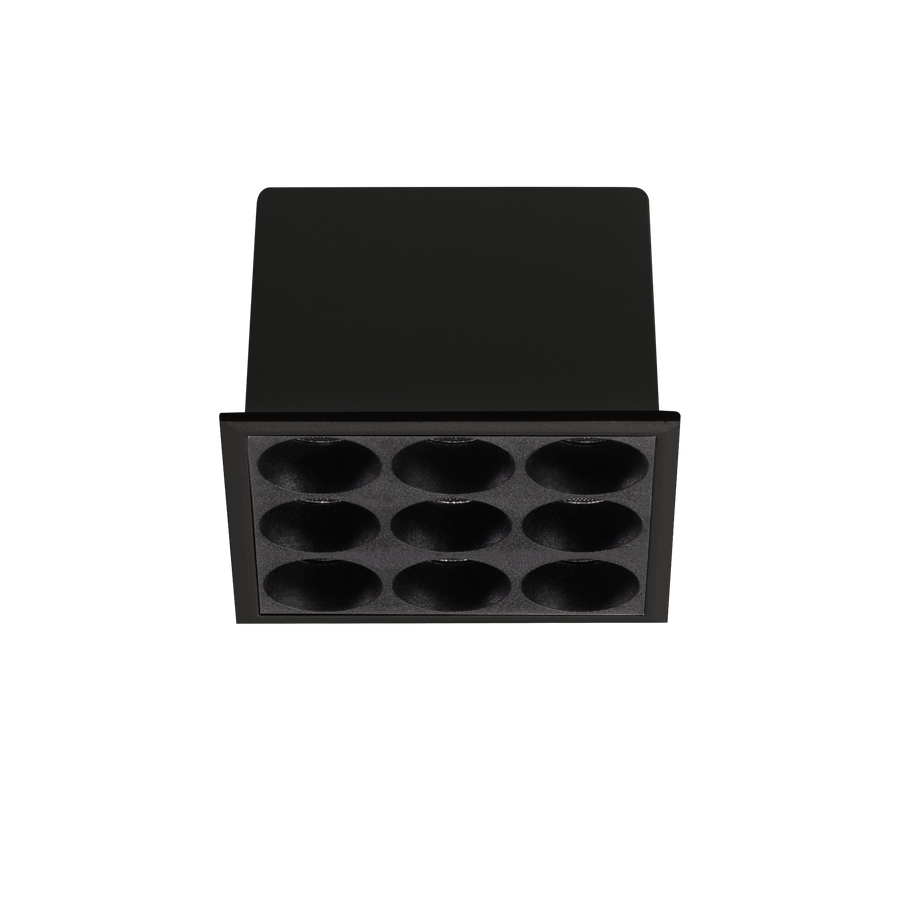 Spot încastrat Lika FI slim pătrat 10W 3000K, negru