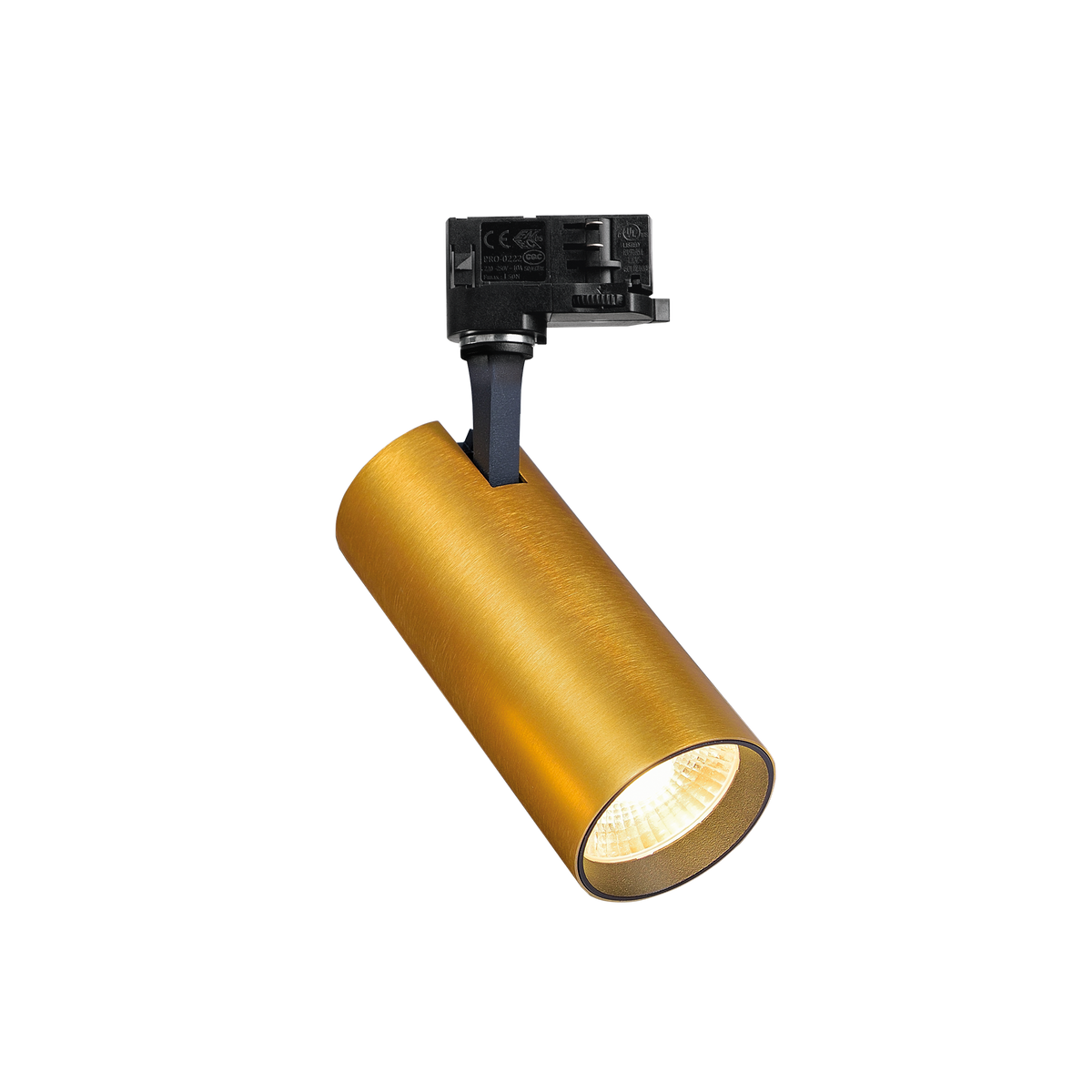 Spot pe șină trifazată Fox TR 25W CRI80 3000K On-Off, alamă