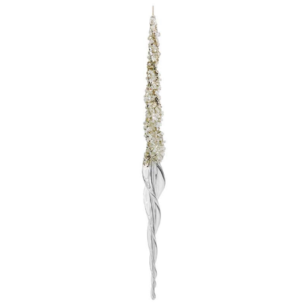 Sticla vartej de turturi cu perle si sclipici 30cm