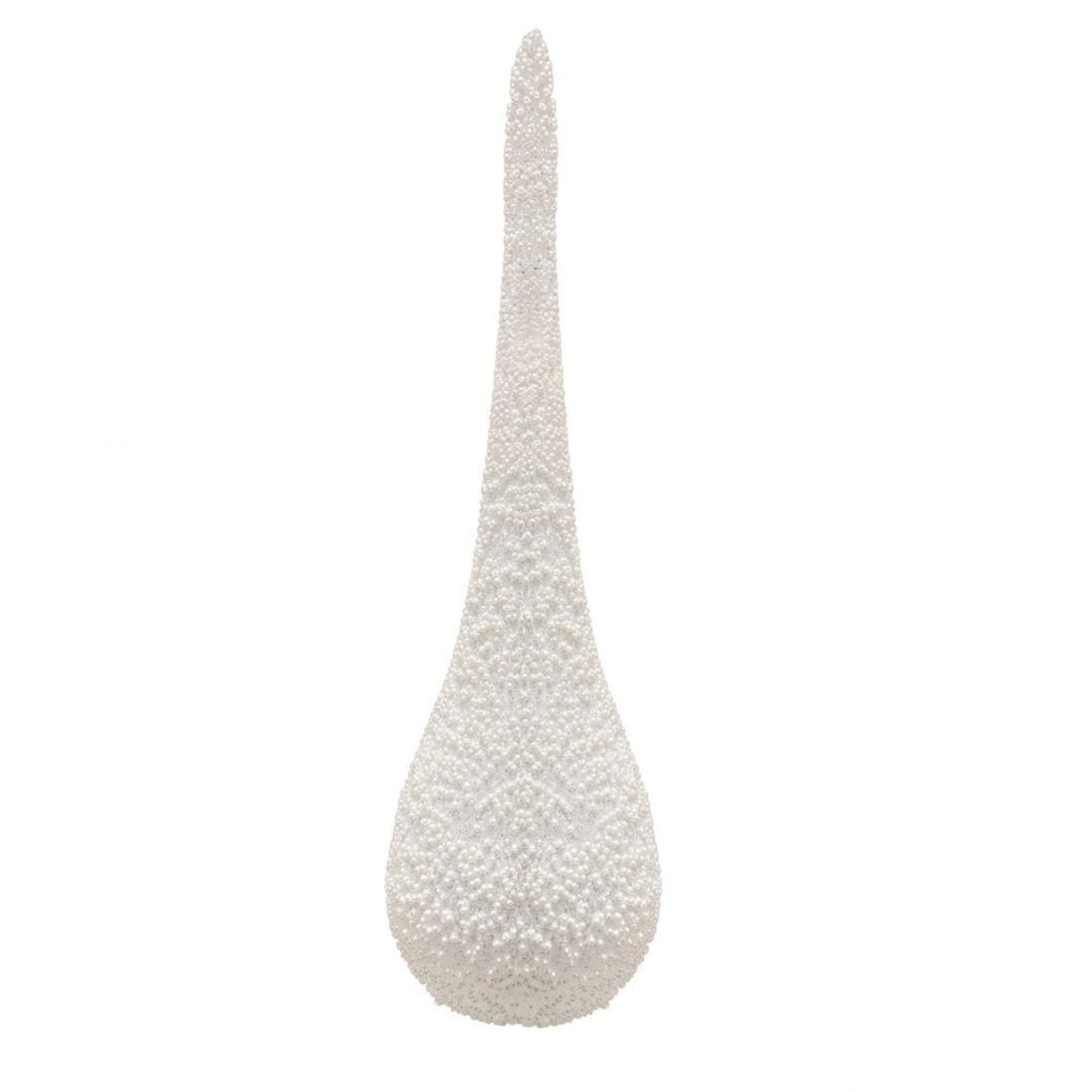 Glob alb cu margele tip picatura 48cm