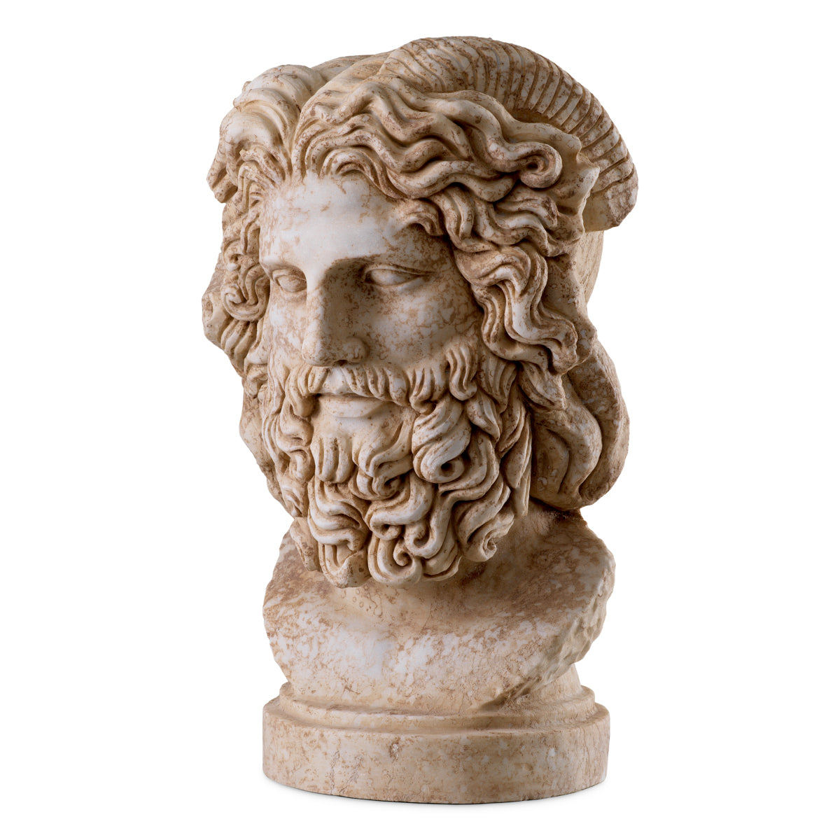 Statuetă Zeus, marmură antichizată